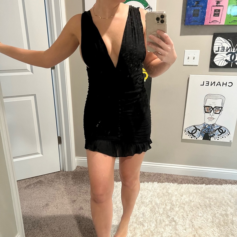 Little black dress.